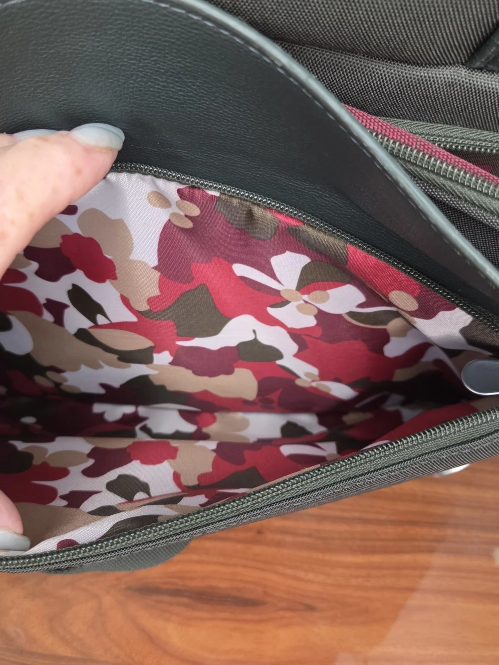 Professional Khaki Laptop Briefcase with Shoulder Strap 16x12x7